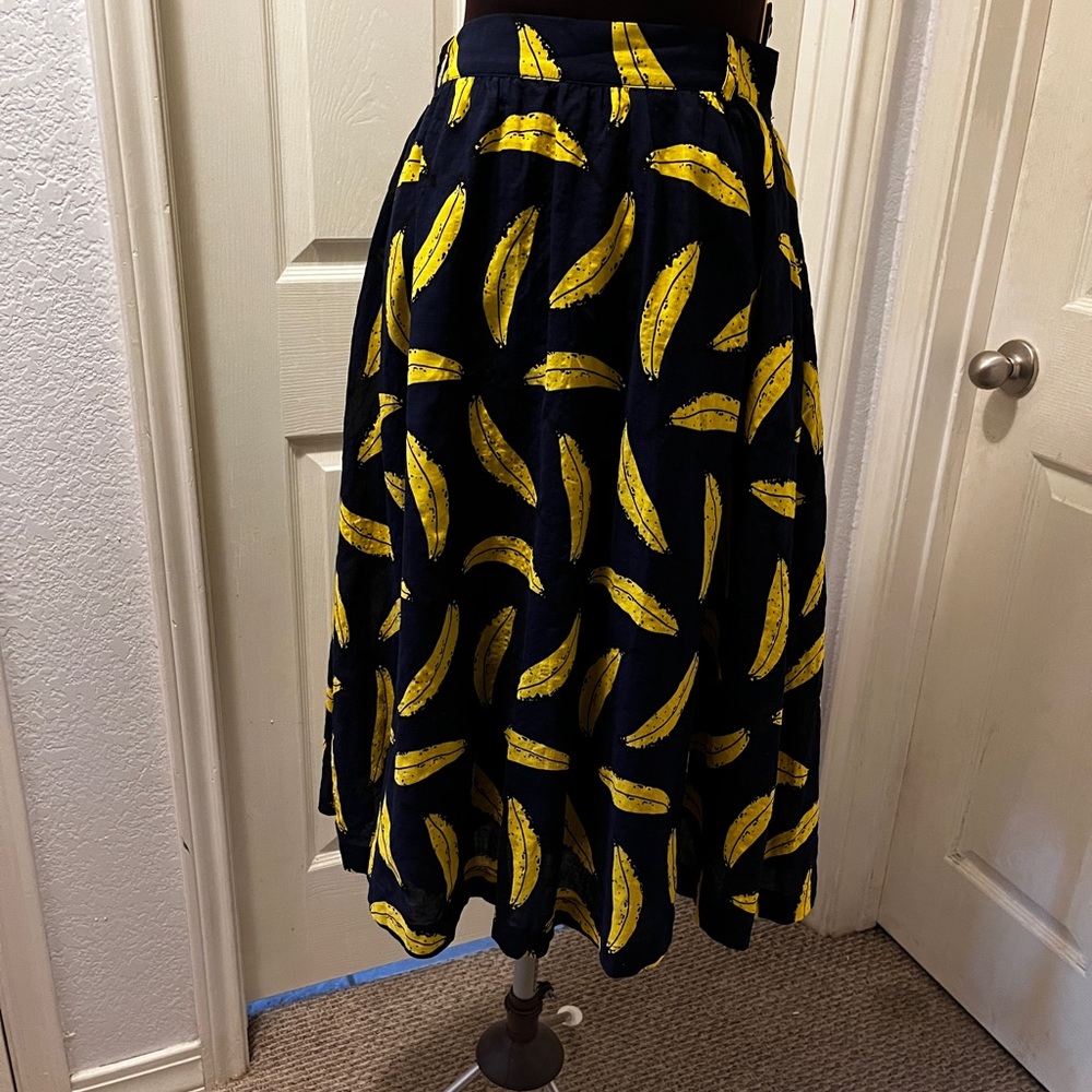 Louche from ModCloth Banana Print Skirt